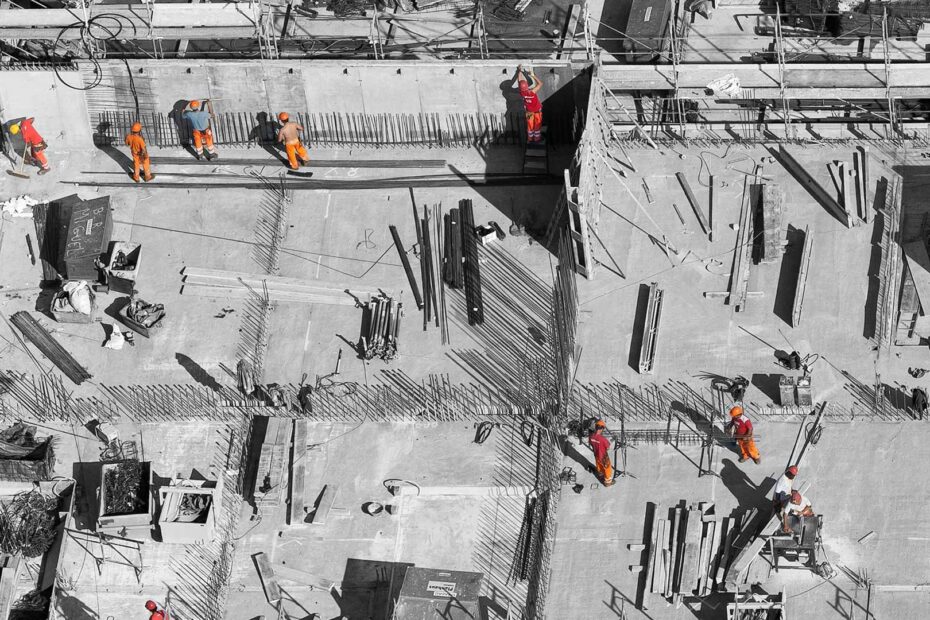 A building site, similar to one NOVA Acoustics assisted the design team at Mcavoy Group for RIBA Design Stages 2 – 4 for the new build extension adding a new wing to Antrim Hospital by conducting an environmental noise survey in accordance with BS 7445:2003.
